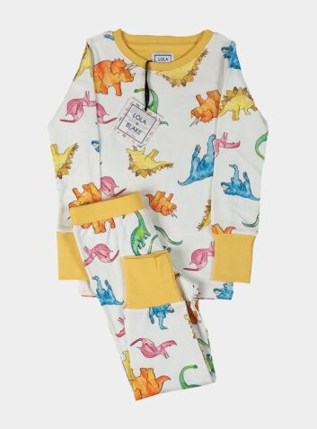 Children's Cotton Jersey Pyjamas - Dinos