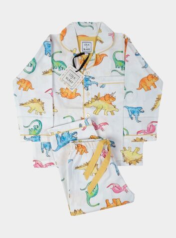 Children's Cotton Pyjama Trouser Set - Dino