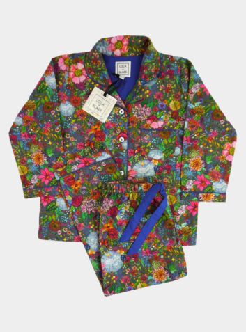 Children's Cotton Classic Pyjama Trouser Set - Floral Disco