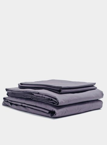 300 Thread Count Egyptian Cotton Percale Bed Set - Slate