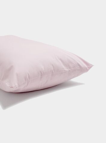 Percale Cotton Pillowcase (Pair) - Blush
