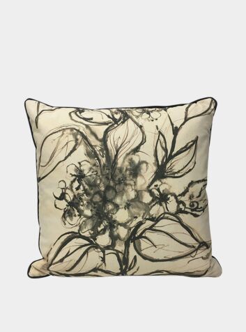 Cotton Cushion - Aquatint Floral