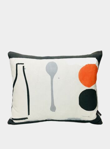 Cotton Cushion - Orange + Spoon 