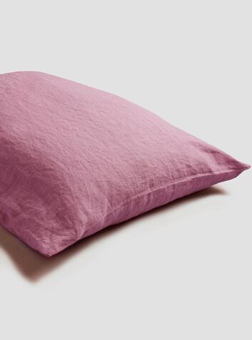 Linen Pillowcases (Pair) - Raspberry