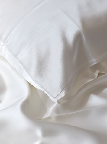 Silk Filled Pillow - White