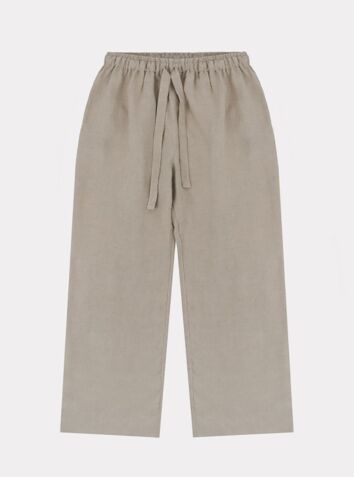 Women's Linen Pyjama Trousers - Natural