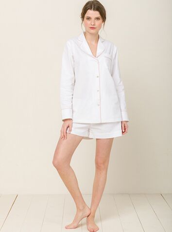 Sophia Pyjama Short in Moonlight White - Set/Separate