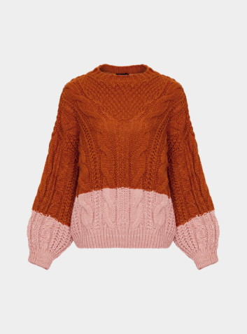 Lucy Cable Jumper - Rust