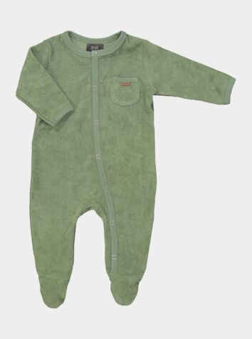 Organic Cotton Children's Cuddle Pyjamas - Green