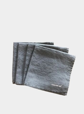Linen Square Napkin (Set of 4) - Dark Grey