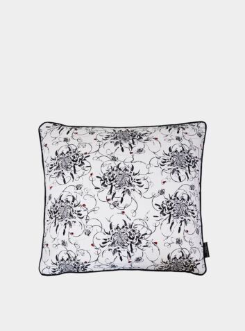 Embroidered Cushion - Entangled Chrysanthemums