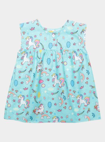 Children's Cotton Pyjama Short Set - Aqua Magical Pony