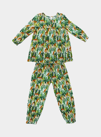 Children's Cotton Pyjama Set - Lazy Leopard