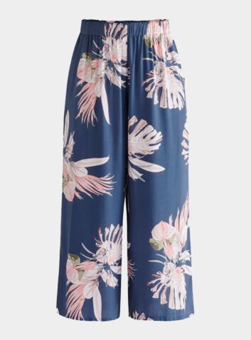 Women's Pyjama Trouser - Dark Blue Floral