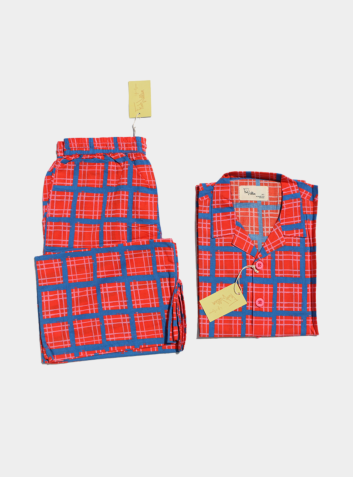 Unisex Organic Cotton Pyjama Trouser Set - Can Vibe (Red)