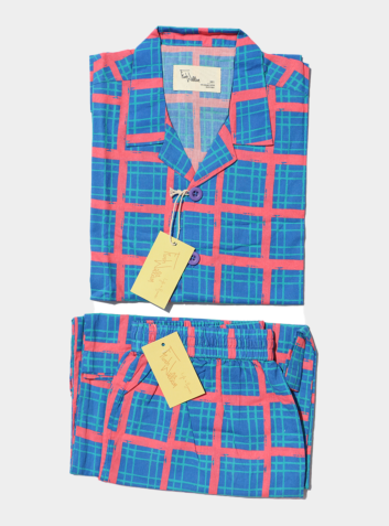 Unisex Organic Cotton Pyjama Trouser Set - Can Vibe (Blue)