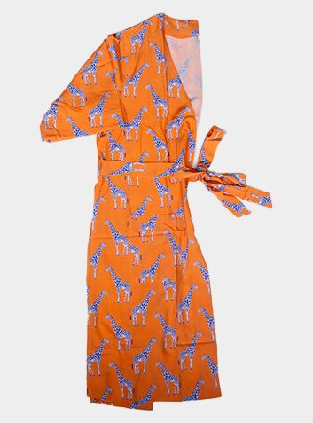 Zoya Orange Giraffe Robe