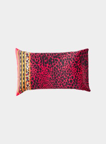 Silk Pillowcase - Red Animalier