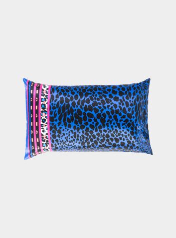 Silk Pillowcase - Blue Animalier