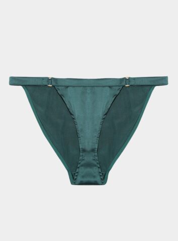 Triangle Silk Panty - Emerald