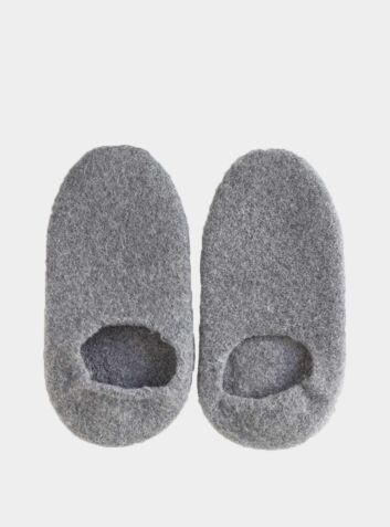 Snug Woollen Sock Slipper - Charcoal