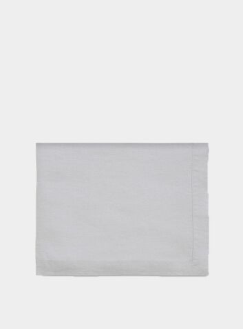 Linen Mitered Hem Tablecloth - Dove Grey