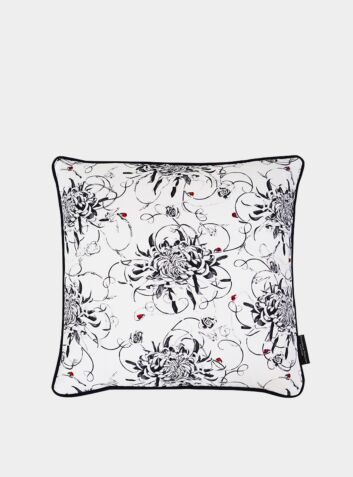 Hand Embroidered Cushion -  Entangled Chrysanthemums