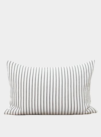 Cotton Cushion - Hikari Grey Stripe 
