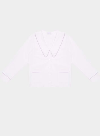 Women's Juno Cotton Pyjama Set  - White