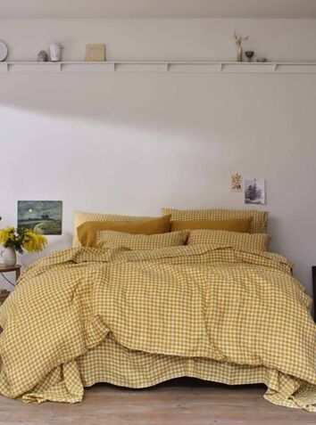 Linen Bedtime Bundle - Honey Gingham