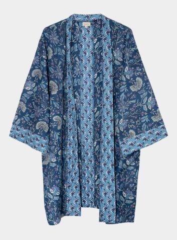 Kimono Top, Blue Lagoon