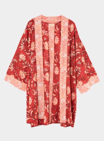 Kimono Top, Red Rubra