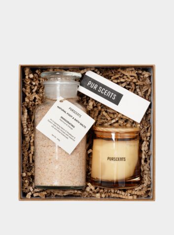 Luxury Invigorating Candle & Bath Salts Gift Set