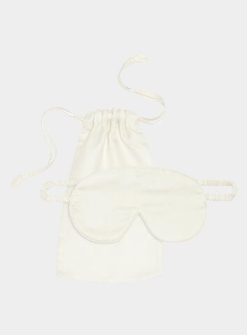 Mulberry Silk Sleep Mask & Bag - Pure Ivory