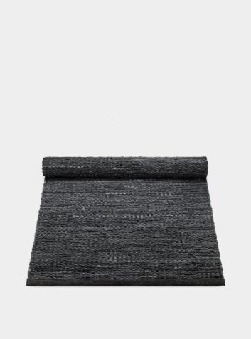 Leather Rug - Dark Grey