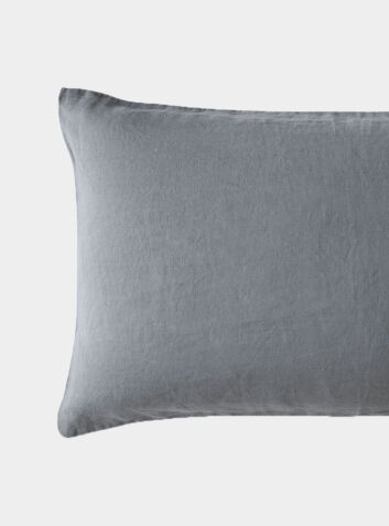 Linen Oxford Pillowcase - Lens Charcoal