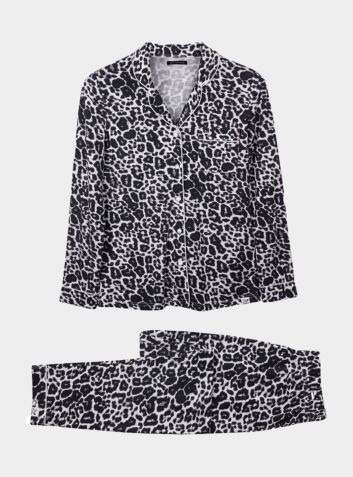 Women's Bamboo Pyjama Trouser Set - Luxe Leopard
