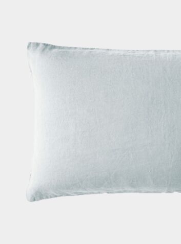 Linen Housewife Pillowcase - Moustier Duck Egg