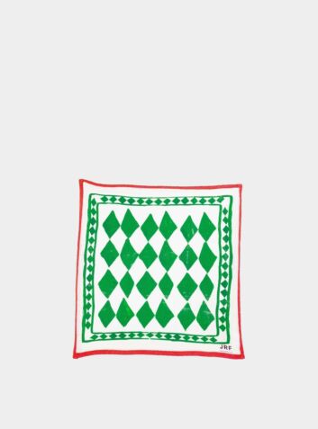 Linen Table Napkin / “Green Diamond”
