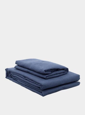 Lisbon Linen Pillowcases (Pair) - Aegean Blue