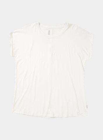 Downtime Lounge Bamboo Top  - White