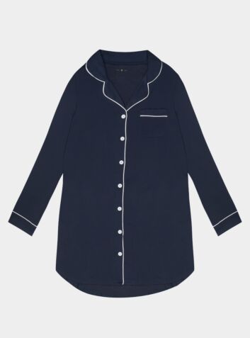 Lucy Bamboo Night Shirt in Navy