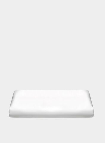 Fitted Silk Bed Sheet 22 Momme - Brilliant White