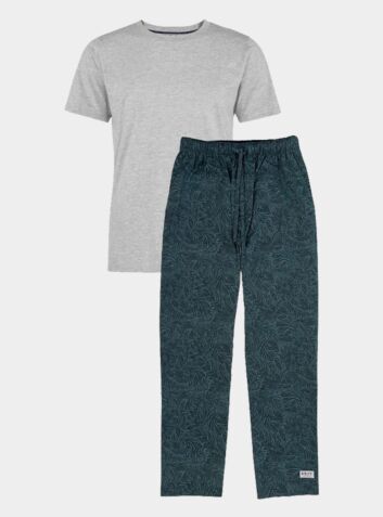 Men's Pyjama Cotton Trouser Set - Midnight Garden