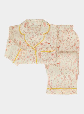 Children's Linen Pyjama Trouser Set - Enchanted Garden