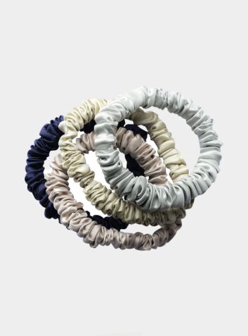 Mulberry Silk Skinny Scrunchies - Various Colours