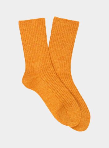Women's Cashmere Socks - Mustard