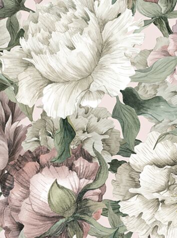 Blush Floral Mural Wallpaper