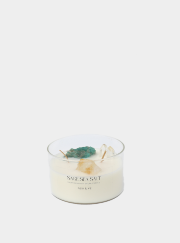Sage Sea Salt Soy Wax Crystal Candle, 280g