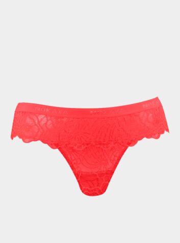 Born in Ukraine Lace Thong - Red